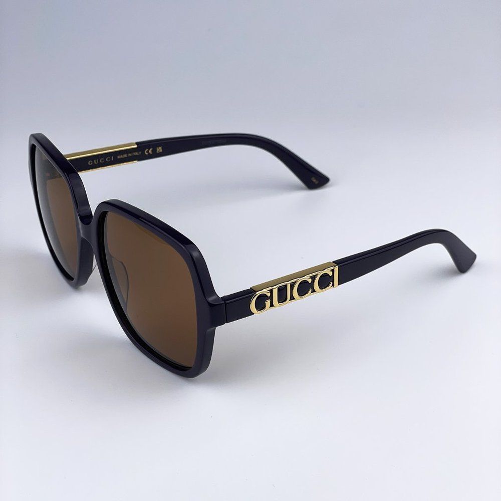 Gucci GG1189S 005 Sunglasses Violet Brown Square Oversized Women - Picture 6 of 12